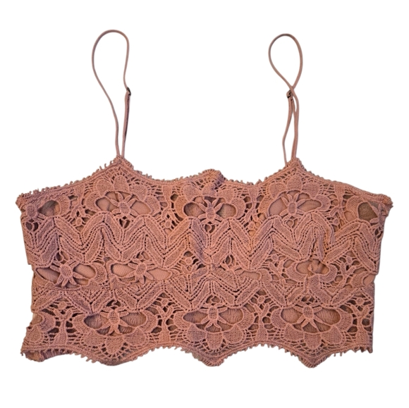 Free People NWOT FP One Athena Bralette  Smoke Rose Pink - Picture 2 of 6